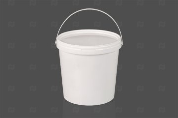 картинка Ведро 3,3л круглое белое с крышкой с к/замком с пласт ручкой ПТП Мир упаковки