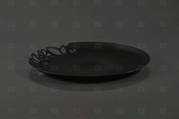 картинка Тарелка-блюдо с ажурным краем BUFFET черная d-270 (3 шт.) 183201ч Мир упаковки