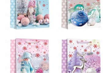 картинка Пакет ламинированный 32*26*10см вертикальный 12шт НГ Y1910-M  Мир упаковки