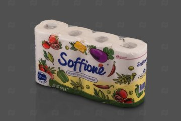картинка Полотенца бумажные 2сл белые 4рул Soffione Menu Мир упаковки