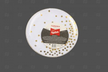 картинка Тарелка конфетти Sinior Banketto, белый, пластик, 19 см, 3шт. Мир упаковки