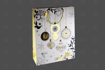 картинка Пакет ламинированный 40*31*12см Блестящий Новый год НГ SCC443-ABCD  Мир упаковки