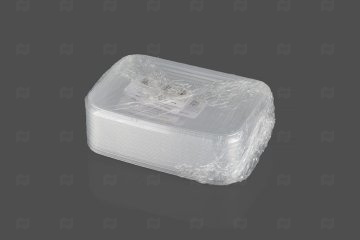 картинка Крышка ПТ прямоугольная к банке 280/500мл (10шт) (ПП) Мир упаковки