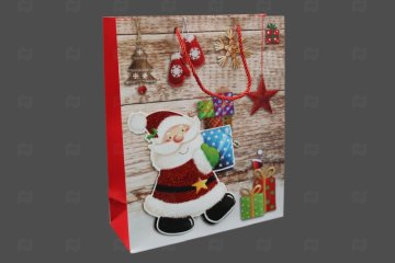 картинка Пакет ламинированный 32*26*10см Друзья Деда Мороза НГ SCW731-ABCD  Мир упаковки