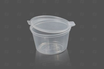 картинка Соусник 30мл круглый прозрачный с внутренним закрытием крышки 80шт ПП ПТ Мир упаковки