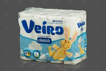 картинка Бумага туалетная 2сл белая 24рул Veiro Classic  Мир упаковки