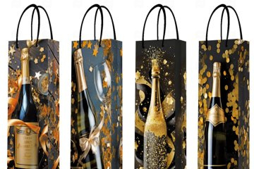 картинка Пакет ламинированный под бутылку 35*12*9см X6986 Мир упаковки