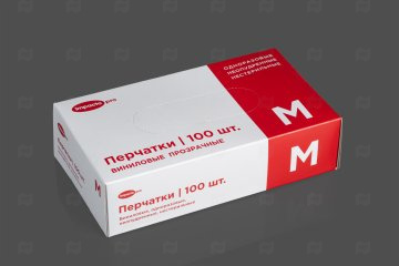 картинка Перчатки виниловые прозрачные M 100шт Impacto Pro Мир упаковки