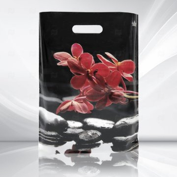 картинка Пакет с вырубной ручкой 40*31см 60мк Гармония NEW 50шт Мир упаковки