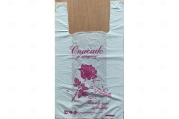 картинка Пакет майка ПНД 28+14*50см 13мк Спасибо за покупку  Мир упаковки