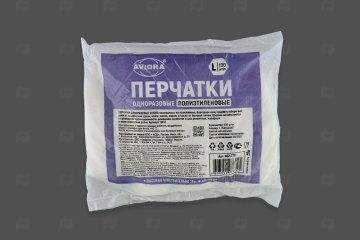 картинка Перчатки п/э прозрачные L 100шт AVIORA  Мир упаковки