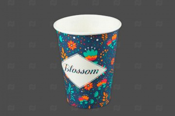 картинка Стакан бумажный 300мл 1сл Blossom 50шт Мир Упаковки Мир упаковки