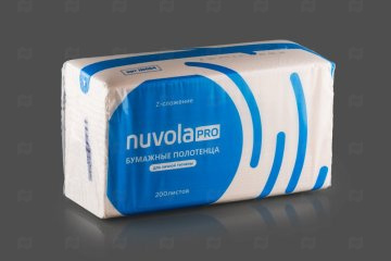картинка Полотенца бумажные листовые 2сл Z-сложение 200шт Nuvola Professional Мир упаковки