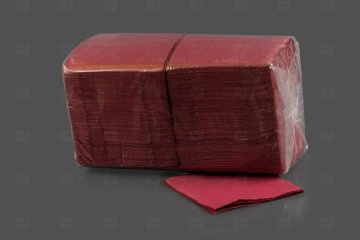 картинка Салфетки бумажные 24*24см 1сл бордовые 400шт Мир упаковки