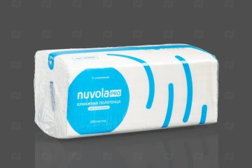 картинка Полотенца бумажные листовые 2сл V-сложение 200шт Nuvola Professional Мир упаковки