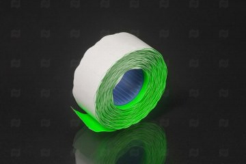 картинка Этикет-лента 26ммх16мм зеленая волна НТ(800 шт.) Мир упаковки