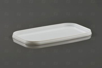 картинка Крышка к ведру прямоугольная 3,3л 250*158*128мм белая АУ Мир упаковки