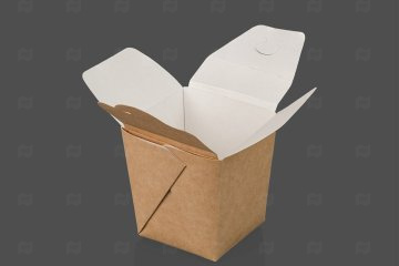 картинка Контейнер бумажный WOK 500мл крафт 25шт  Мир упаковки