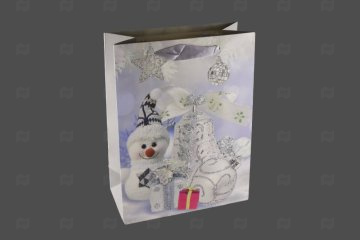 картинка Пакет ламинированный 24*18*8см Серебро НГ SCW705-ABCD Мир упаковки