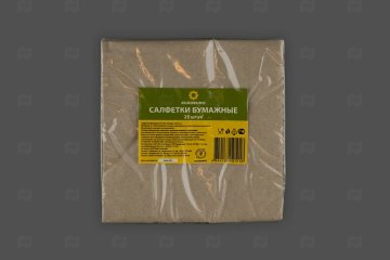 картинка Салфетки бумажные 330*330 2-сл крафт 25шт Kukorumo Eco-Friendly  Мир упаковки