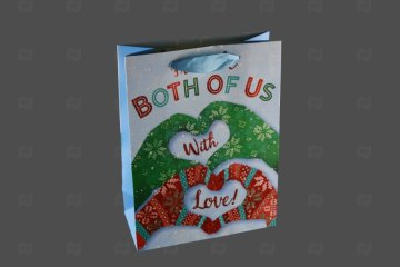 картинка Пакет ламинированный 24*18*8см Зимнее ассорти НГ SCW717-ABCD Мир упаковки