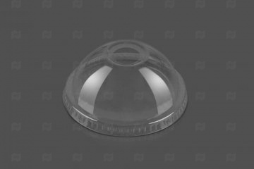 картинка Крышка-купол к стакану d-92 мм J 375мл/12 Oz PET с отверстием (100 шт.) Мир упаковки