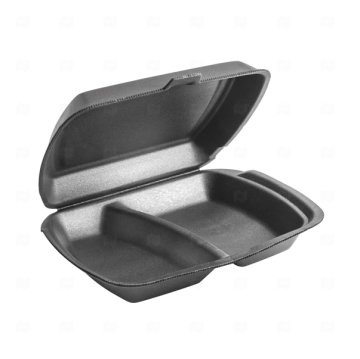 картинка Ланч-бокс 2-х секционный черный LBE-2 249*207*61 Мир упаковки