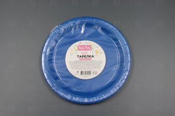 картинка Набор тарелок бумажных синий d-230мм Party-Party day 6шт Мир упаковки