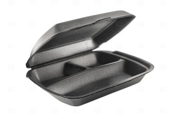 картинка Ланч-бокс 3-х секционный черный LBE-3 249*207*61 Мир упаковки