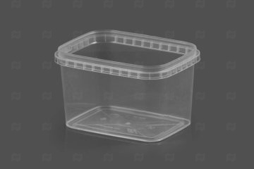 картинка Банка ПП 500мл прямоугольная прозрачная 120*91*70мм б/крышки с к/замком 180шт В Мир упаковки