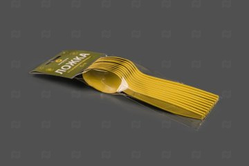 картинка Ложка 170мм (10шт) кукурузный крахмал желтая Kukorumo Мир упаковки