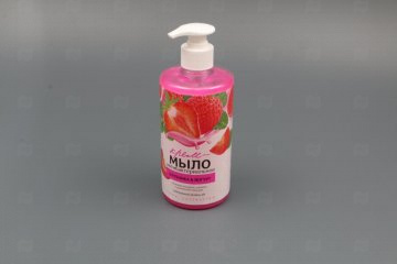 картинка Мыло-крем жидкое антибактериальное 500 мл Клубника-Йогурт с дозатором "RAIN" Мир упаковки