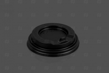картинка Крышка к стакану 0,3-0,4л/12-16oz, d-90мм черная (100 шт.) ГР Мир упаковки