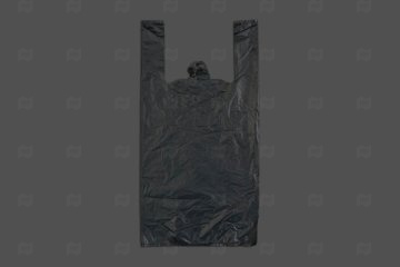 картинка Пакет майка ПНД 30+17*55см 23мк черный перфорированный 100шт Мир упаковки