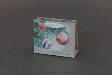 картинка Пакет подарочный крафтовый "Шарики" 15х12х5,5 см НГ Мир упаковки