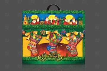 картинка Пакет с петлевой ручкой 44*44см 70мк Событие НГ 25шт Мир упаковки