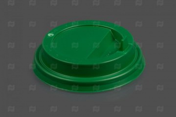 картинка Крышка к стакану 0,2л/8oz, d-80мм (100шт.)  зеленая ГР  Мир упаковки