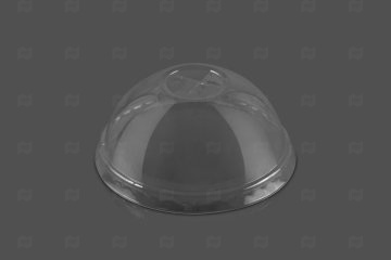 картинка Крышка купольная для стакана 400-590мл/14-20oz d-98мм ПЭТ прозрачная с отверстием 50шт (к стакану Л6120 и Л6130) Мир упаковки