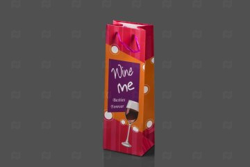 картинка Пакет ламинированный под бутылку 36*12*9см Wine me 12шт Мир упаковки