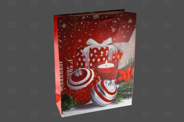 картинка Пакет ламинированный 40*31*12см Украшения для праздника НГ SCC483-ABCD  Мир упаковки