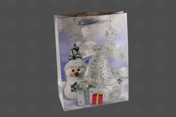 картинка Пакет ламинированный 32*26*10см Серебро НГ SCW705-ABCD Мир упаковки