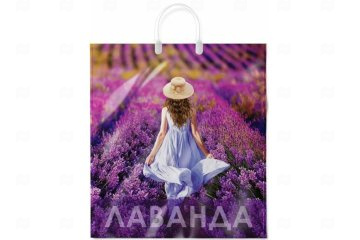 картинка Пакет с пластиковой ручкой 40*44см 100мк Лаванда Мир упаковки