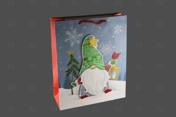 картинка Пакет ламинированный 32*26*10см Новогодняя открытка НГ SCW730-ABCD Мир упаковки