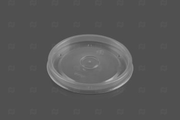 картинка Крышка к контейнеру 12oz/300мл d-90мм прозрачная PP 25шт Мир упаковки
