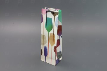 картинка Пакет ламинированный под бутылку 35*12см Бокалы SCW524-ABCD Мир упаковки