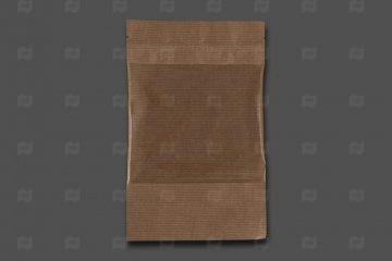 Купить Пакет Дой-Пак бумажный с замком 15*24+(дно 4,5+4,5)см окно 7см 50шт. Мир упаковки