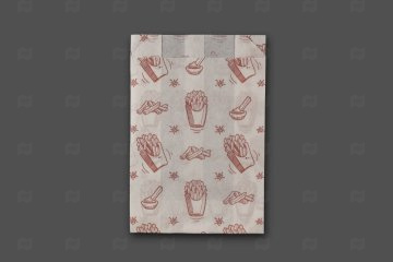 картинка Пакет бум жиростойкий 110*50*175мм 35гр/м2 с рисунком 100шт Мир упаковки