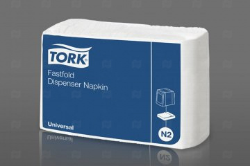 Купить 10933 Салфетки для диспенсера TORK Fastfold N2 (300 шт). Мир упаковки