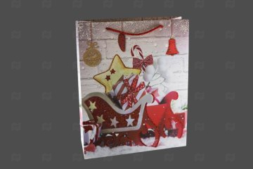 картинка Пакет ламинированный 24*18*8,5см Снег идет НГ SCC484-ABCD  Мир упаковки