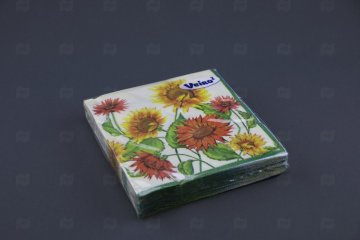 картинка Салфетки бумажные  33*33см 3-сл Подсолнух 20шт Linia  Veiro Мир упаковки